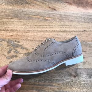 Custom made kid suede brogues